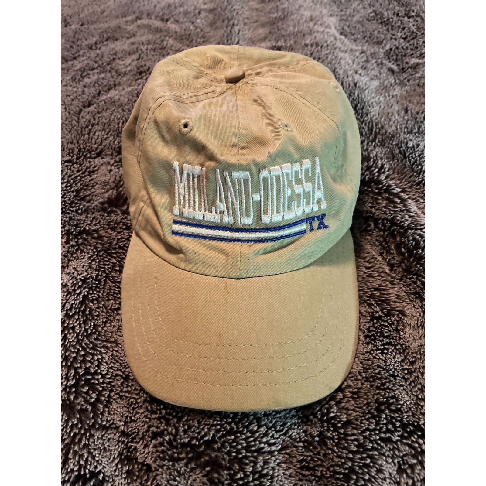 Midland Odessa Brown Men's Adjustable One Size Fits All Strapback Dad Cap Hat